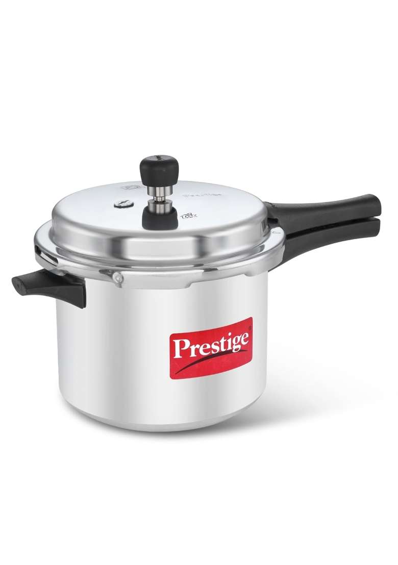 Prestige Popular Plus Aluminium Pressure Cooker | 5 L | 5.3 Qt | Induction Compatible - Indya