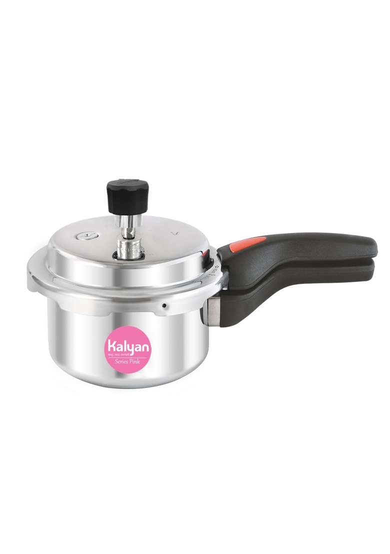 KALYAN Outerlid Non-Induction Base Pink Series Aluminium Pressure Cooker | 1.5 L | 1.6 Qt - Indya