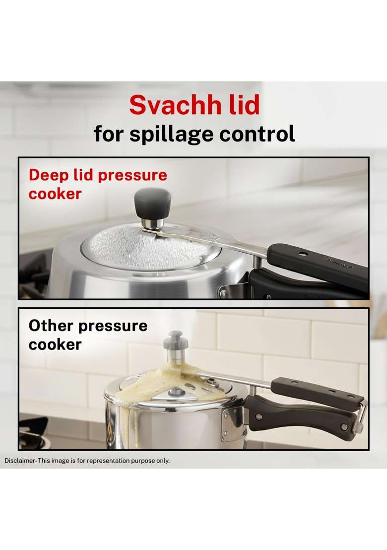Prestige Nakshatra Cute Svachh Aluminium Inner Lid Pressure Cooker | 3 L | 3.2 Qt - Indya