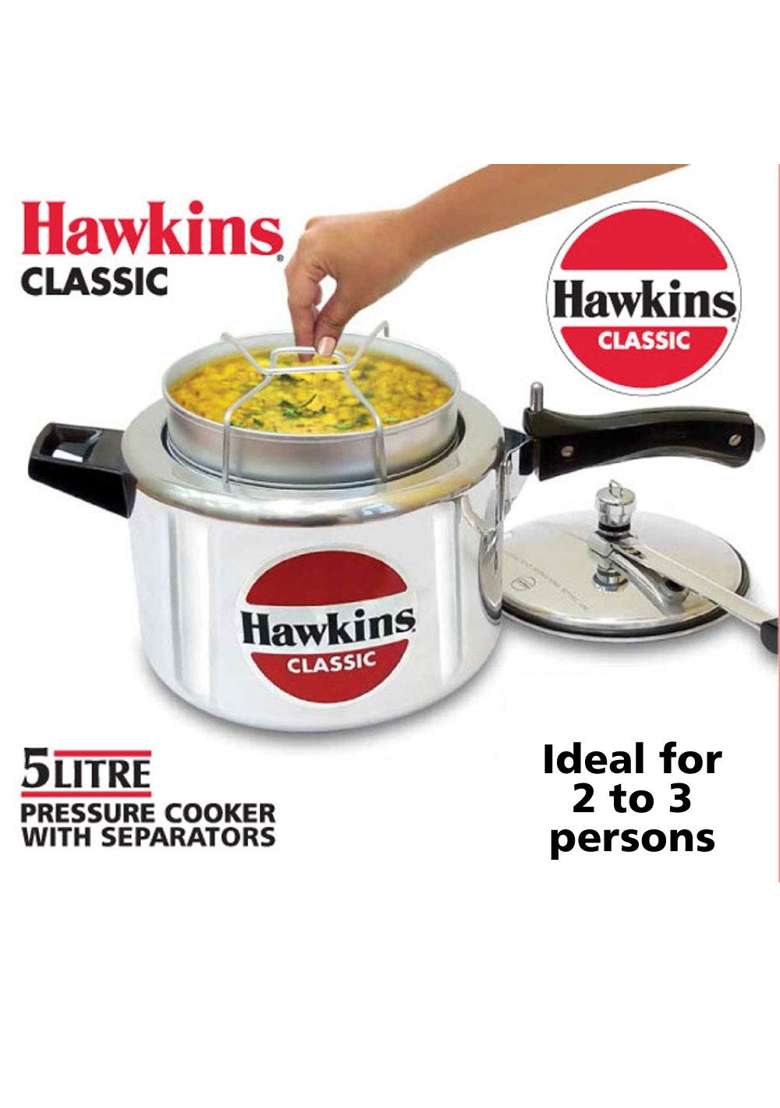 Hawkins Classic Pressure Cooker | 5 L | 5.3 Qt - Indya