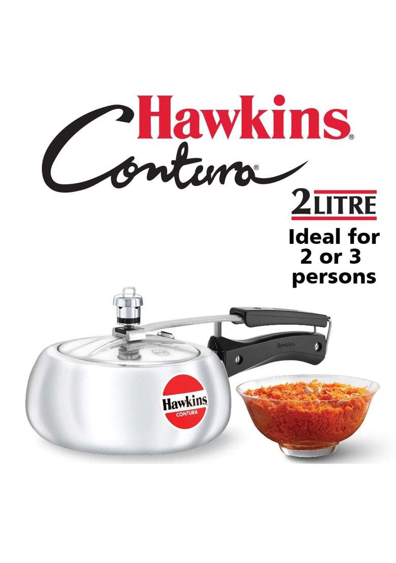 Hawkins Aluminium Pressure Cooker | 2 L | 2.1 Qt - Indya