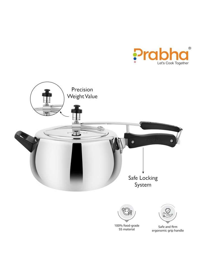 Prabha Aluminium Pressure Cooker Inner Lid | 2 L | 2.1 Qt | Induction Compatible | Non-Toxic | Food Safe - Indya