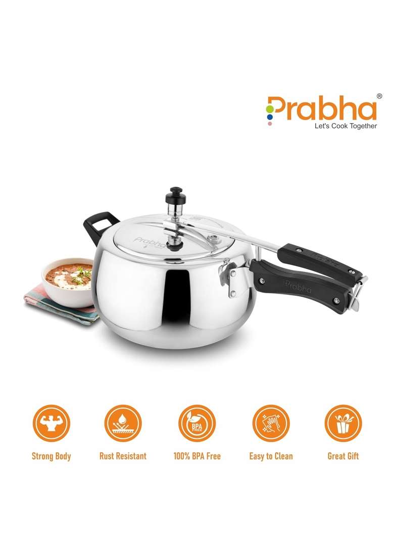 Prabha Aluminium Pressure Cooker Inner Lid | 2 L | 2.1 Qt | Induction Compatible | Non-Toxic | Food Safe - Indya