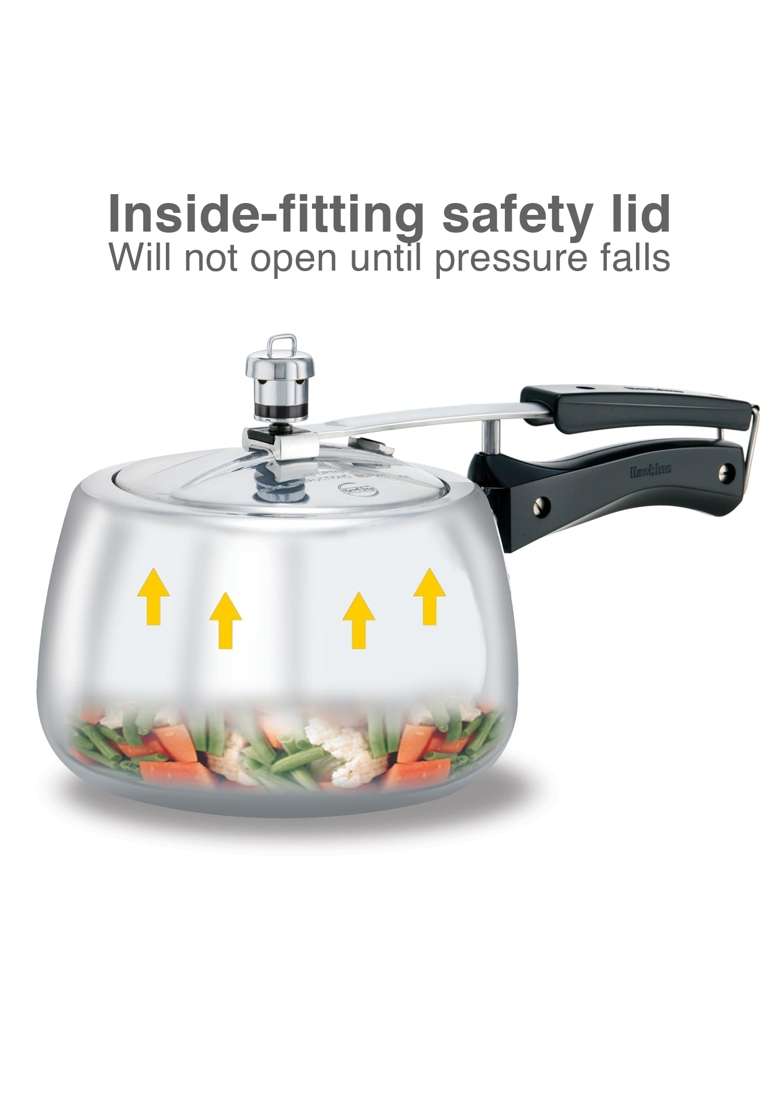 Hawkins Contura Pressure Cooker | 3 L | 3.2 Qt | Induction Compatible - Indya