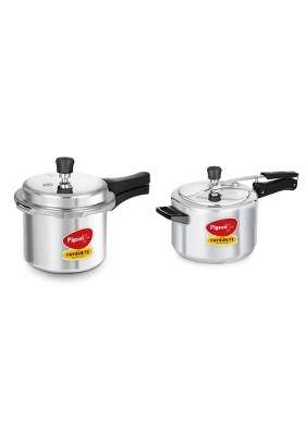 Pigeon By Stovekraft Favourite Induction Base Aluminium Pressure Cooker with Outer Lid | 3 L | 3.2 Qt