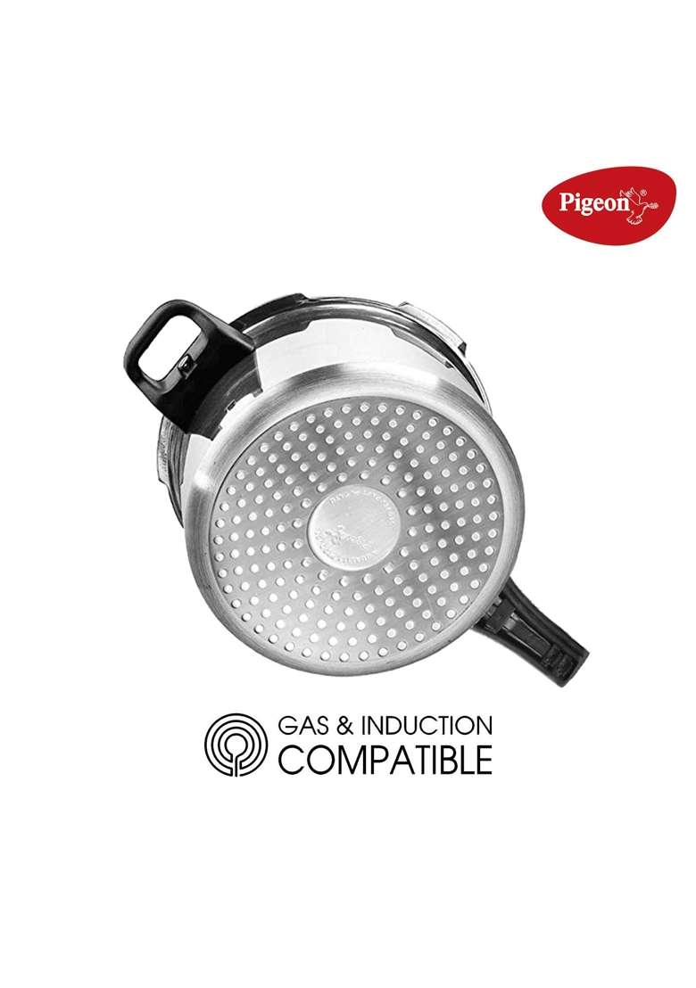 Pigeon By Stovekraft Favourite Induction Base Aluminium Pressure Cooker with Outer Lid | 3 L | 3.2 Qt - Indya