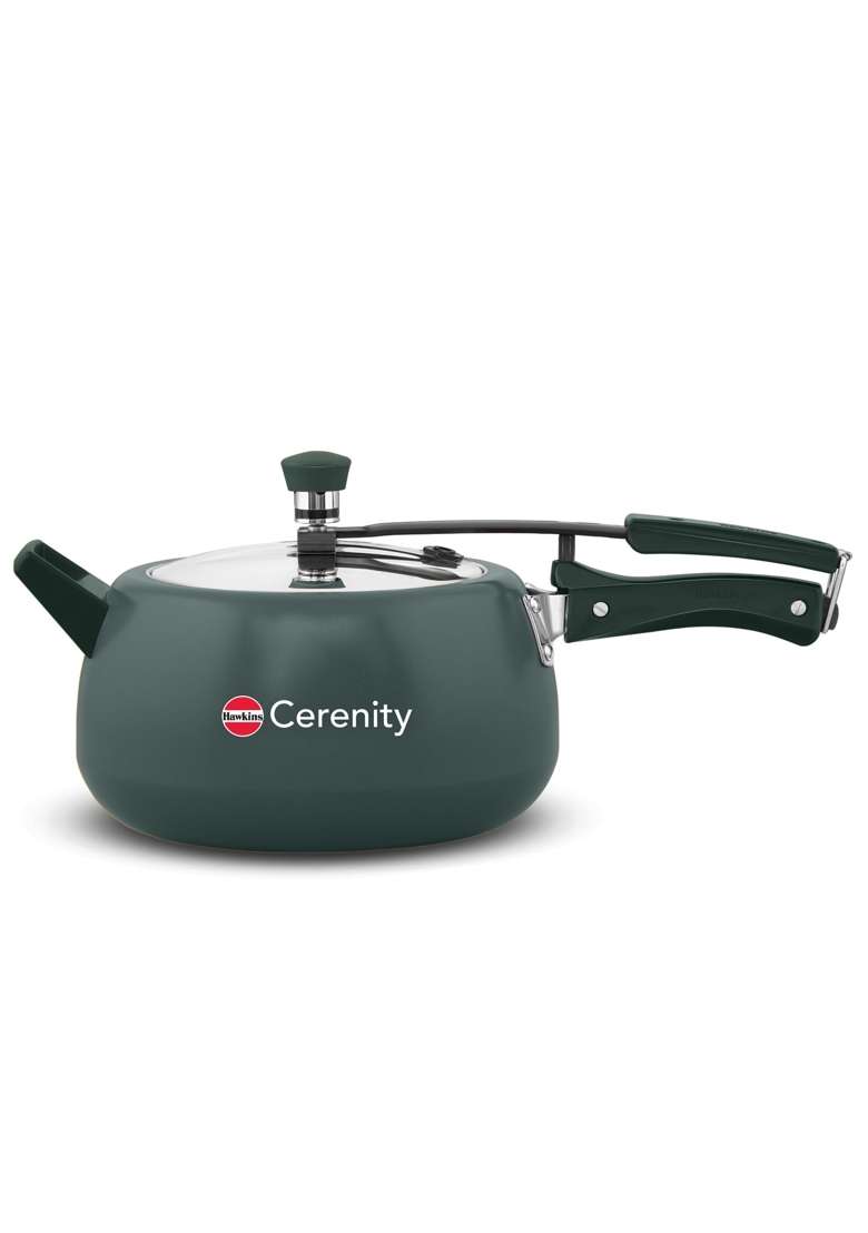 Hawkins Ceramic Coated Cerenity Pressure Cooker | 5 L | 5.3 Qt | Induction Compatible - Indya