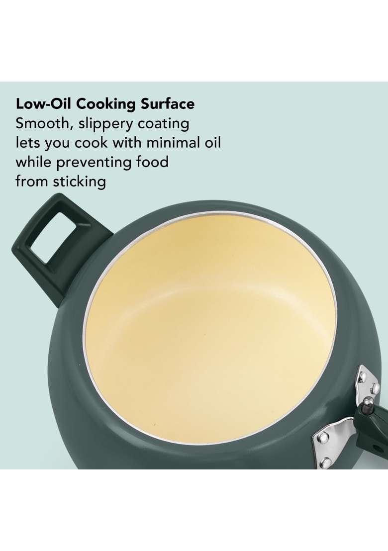 Hawkins Ceramic Coated Cerenity Pressure Cooker | 5 L | 5.3 Qt | Induction Compatible - Indya