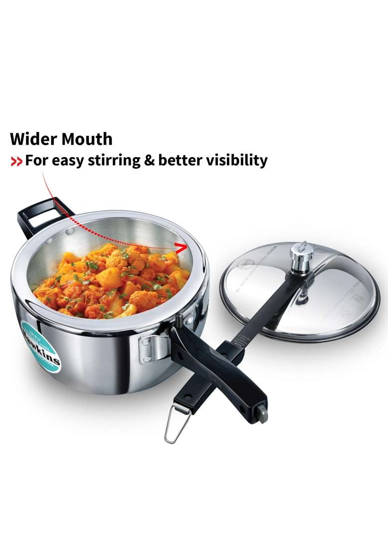 Hawkins Triply Stainless Steel Pressure Cooker | 3.5 L | 3.7 Qt - Indya