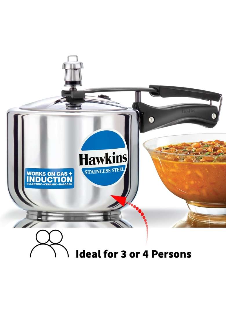 Hawkins Pressure Cooker | 3 L | 3.2 Qt | Induction Compatible - Indya