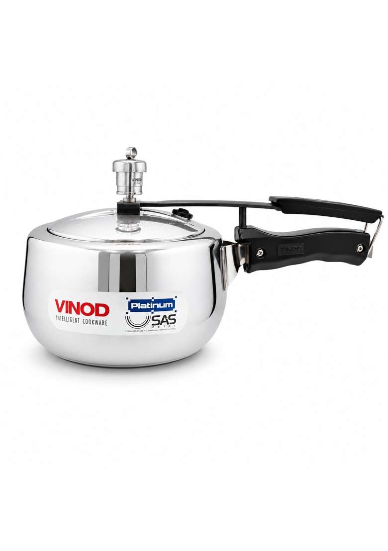 Vinod Platinum Europa Triply Stainless Steel Inner Lid Pressure Cooker | 3 L | 3.2 Qt - Indya