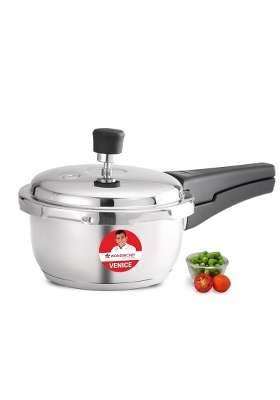 Wonderchef Venice Stainless-steel Pressure Cooker | 2 L | 2.1 Qt | Induction Compatible | Tri-Ply