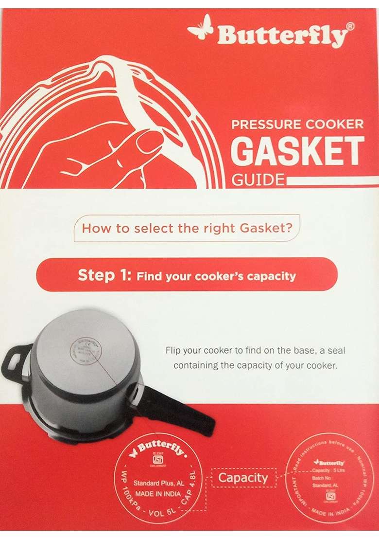 Butterfly Rubber Sub Junior-R Pressure Cooker Gasket | 3 L | 3.2 Qt - Indya