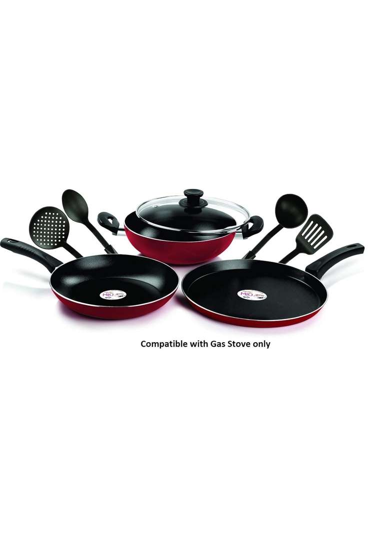 Pigeon By Stovekraft Favourite Outer Lid Non Induction Aluminium Pressure Cooker | 3 L | 3.2 Qt | 8-Piece Set - Indya