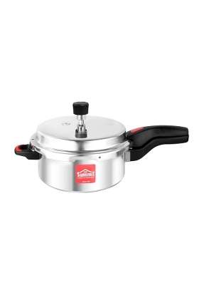 SUMMIT Outer Lid Junior Pan Non Induction Base Aluminium Pressure Cooker | 4 L | 4.2 Qt