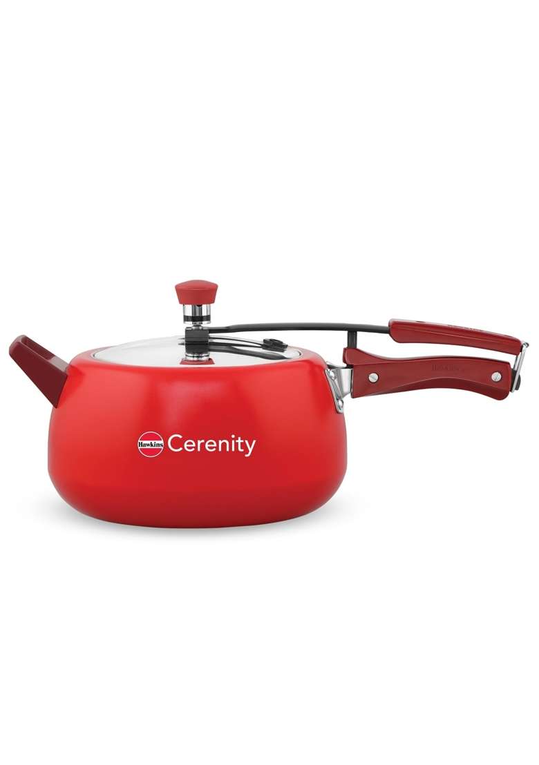 Hawkins Ceramic Coated Cerenity Pressure Cooker | 5 L | 5.3 Qt | Induction Compatible - Indya