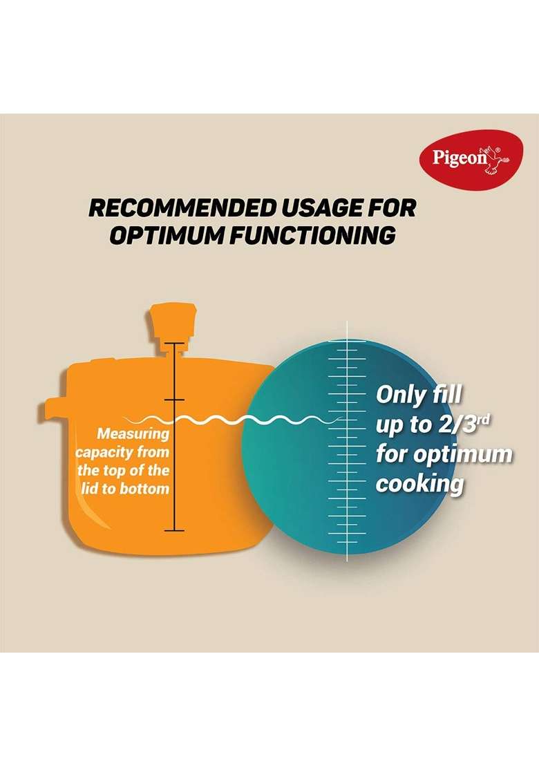 Pigeon Pressure Cooker Storm 3linduction BASE | 5 L | 5.3 Qt - Indya