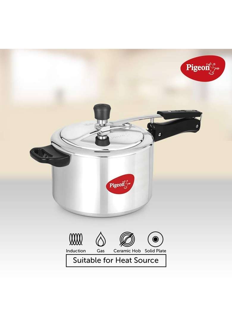 Pigeon Pressure Cooker Storm 3linduction BASE | 5 L | 5.3 Qt - Indya