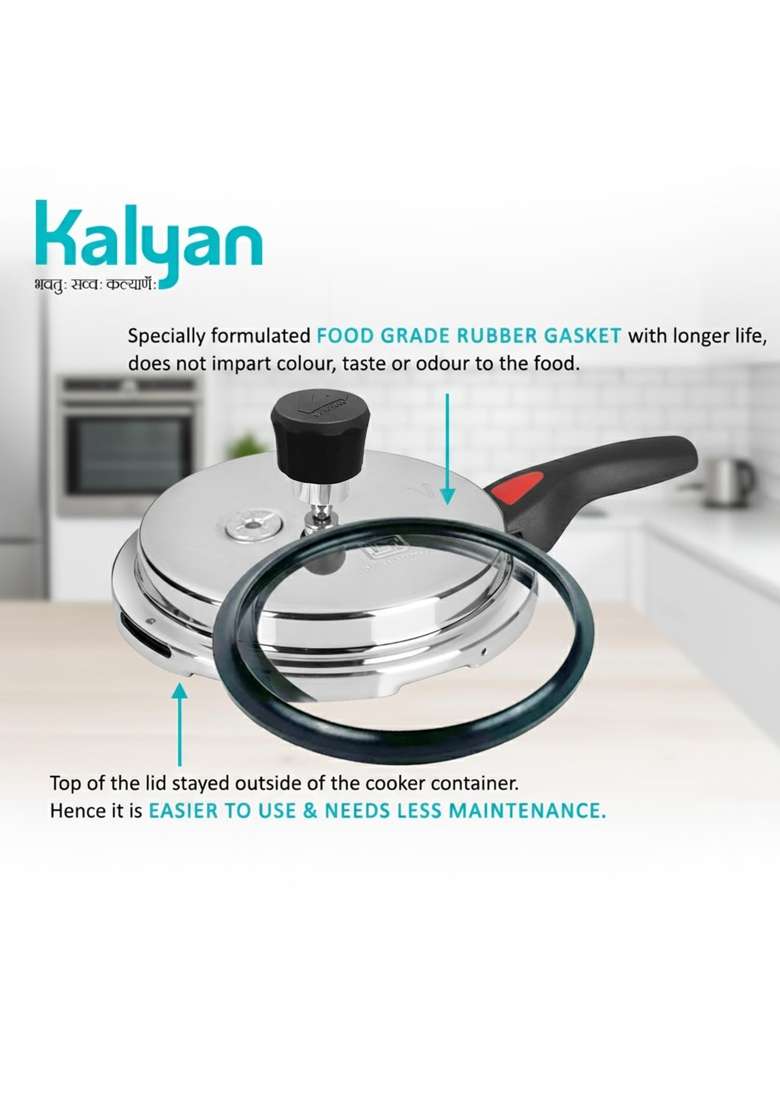 KALYAN Outerlid Induction Base Blue Series Aluminium Pressure Cooker | 1 L | 1.1 Qt - Indya