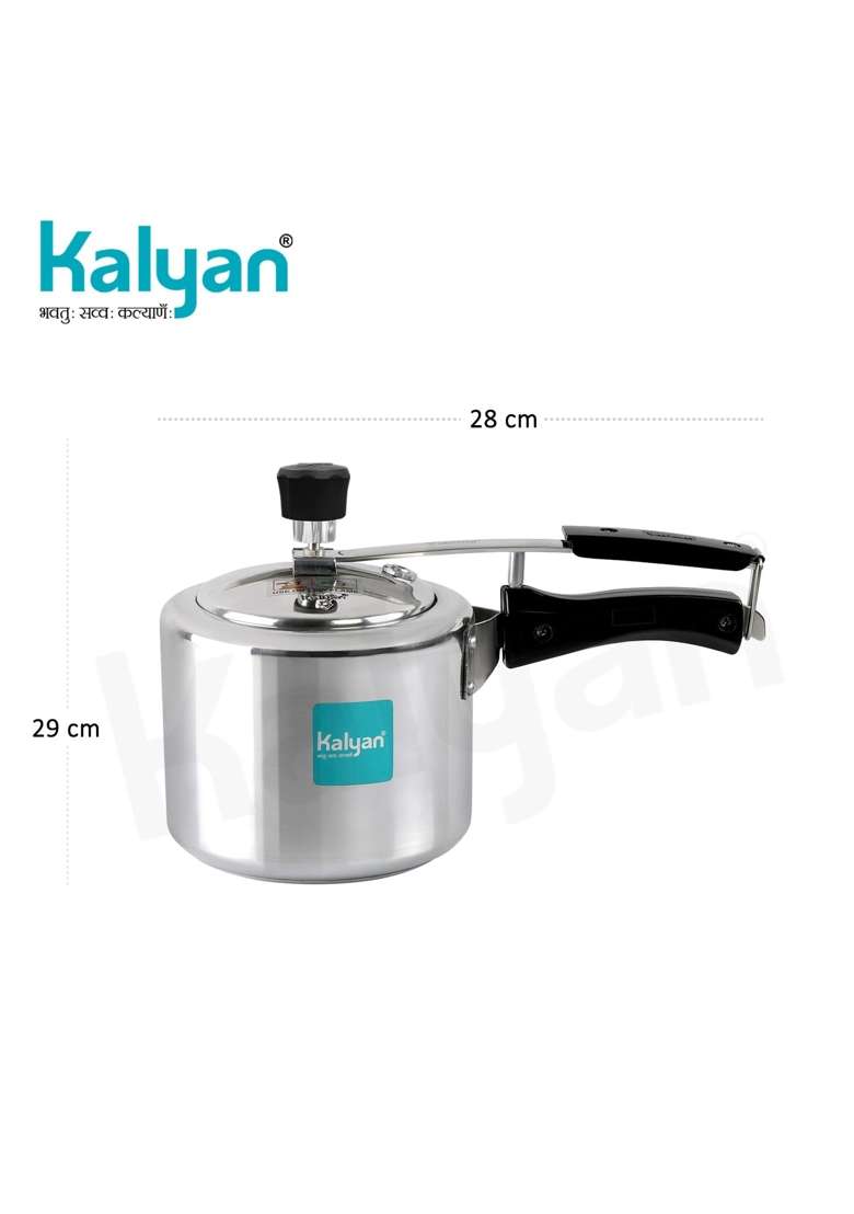 KALYAN Innerlid Classic Induction Base Blue Series Aluminium Pressure Cooker | 1.5 L | 1.6 Qt - Indya
