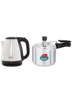 Pigeon By Stovekraft Non Induction Base Aluminium Inner Lid Pressure Cooker | 3 L | 3.2 Qt