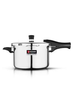 BERGNER Argent Elements Triply Stainless Steel Outer Lid Pressure Cooker | 3.5 L | 3.7 Qt | Induction Compatible