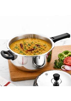 SOLARA Triply Stainless Steel Pressure Cooker | 5 L | 5.3 Qt | Induction Compatible