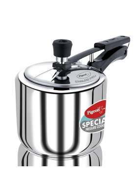 Pigeon By Stovekraft Special Stainless Steel Inner Lid Induction Base Pressure Cooker | 3 L | 3.2 Qt