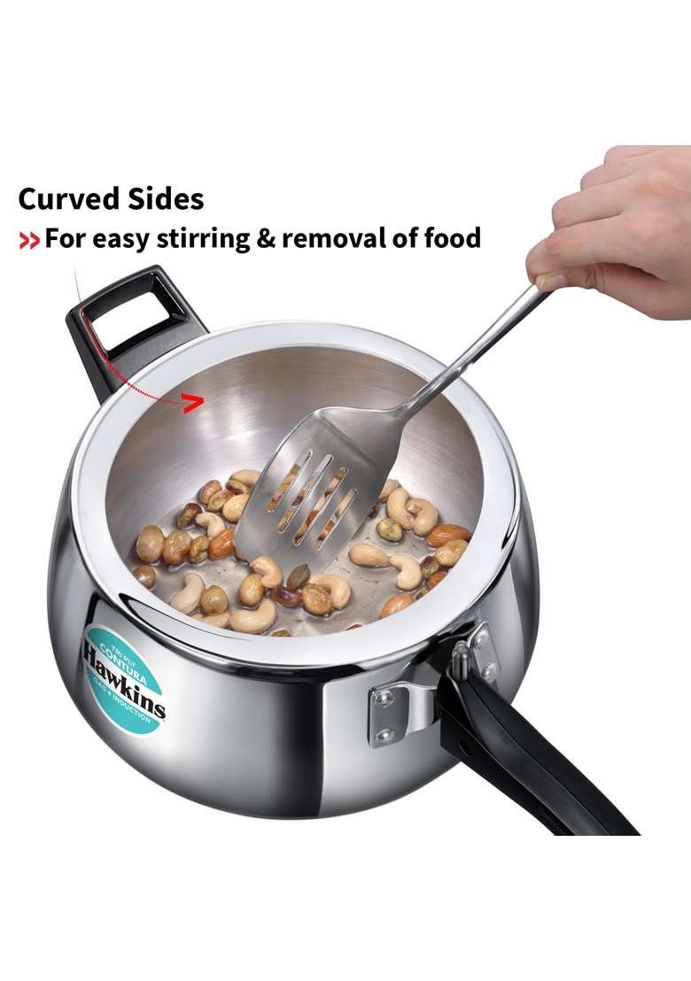 Hawkins Triply Contura Pressure Cooker | 5 L | 5.3 Qt | Induction Compatible - Indya