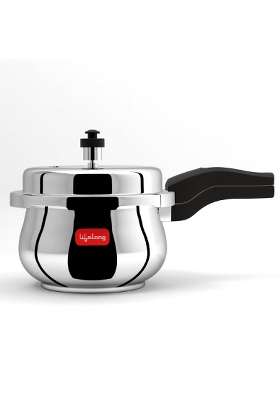 Lifelong Stainless Steel Curve Pressure Cooker | 3 L | 3.2 Qt | Induction Compatible