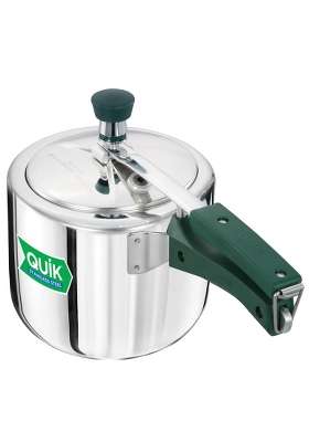 Hawkins Quik Stainless Steel Tall Pressure Cooker | 3 L | 3.2 Qt | Induction Compatible