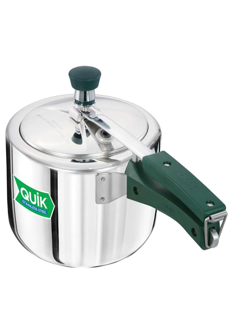Hawkins Quik Stainless Steel Tall Pressure Cooker | 3 L | 3.2 Qt | Induction Compatible - Indya