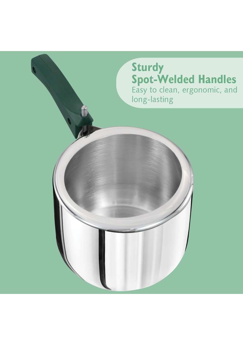 Hawkins Quik Stainless Steel Tall Pressure Cooker | 3 L | 3.2 Qt | Induction Compatible - Indya