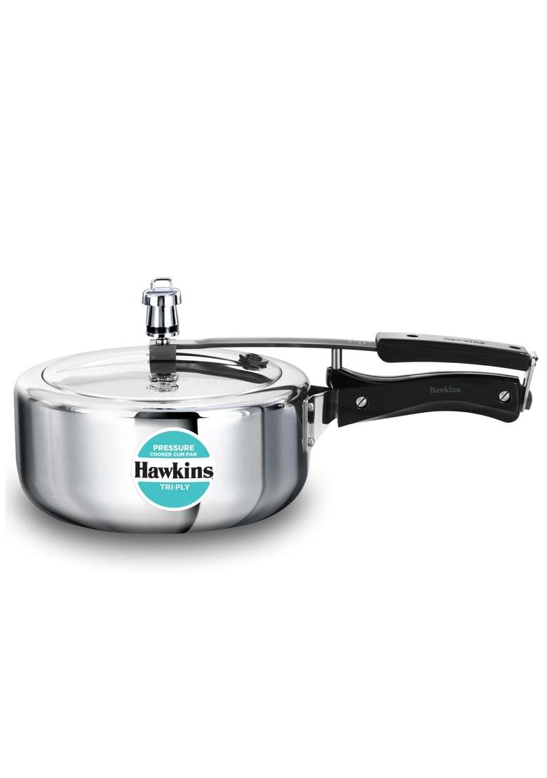 Hawkins Tri-Ply Pressure Cooker Cum Pan | 3 L | 3.2 Qt - Indya