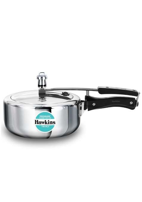 Hawkins Tri-Ply Pressure Cooker Cum Pan | 3 L | 3.2 Qt