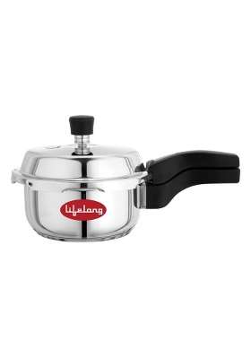 Lifelong Triply Stainless Steel Pressure Cooker for Kitchen | 1.5 L | 1.6 Qt | Induction Compatible