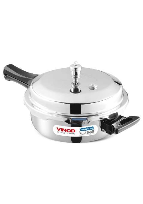 Vinod Platinum Triply Stainless Steel Pressure Cooker | 4.5 L | 4.8 Qt | Induction Compatible | Food Safe