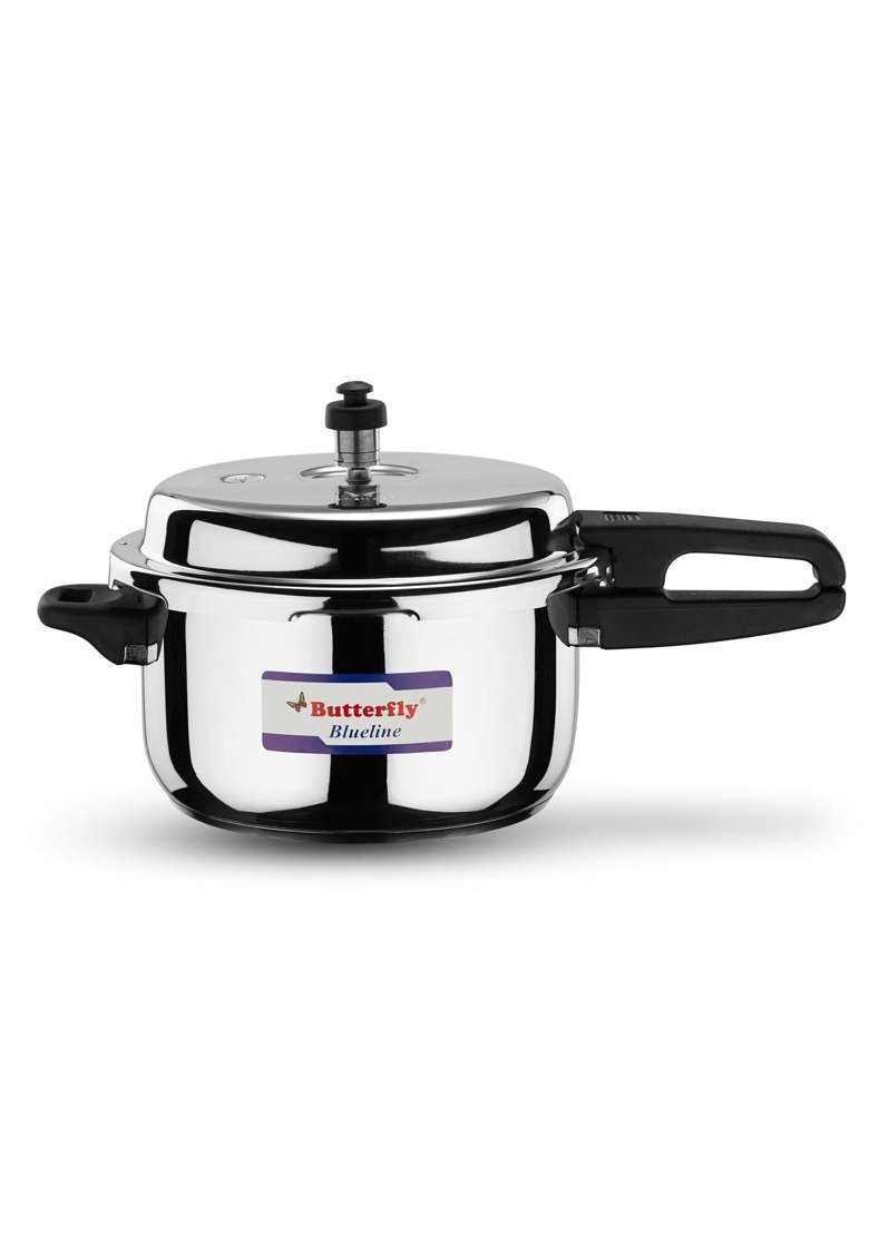 Butterfly Blue Line Pressure Cooker | 5 L | 5.3 Qt | Induction Compatible - Indya