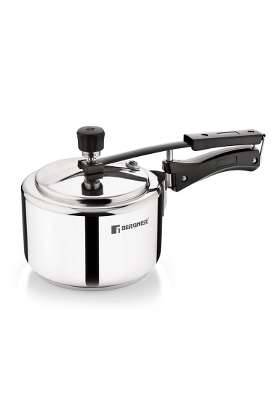 BERGNER Aragon Inner Lid Stainless Steel Pressure Cooker | 3 L | 3.2 Qt | Induction Compatible | Non-Toxic | Tri-Ply