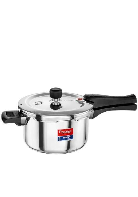 Prestige Triply Svachh Outer Lid Pressure Cooker | 3 L | 3.2 Qt | Induction Compatible