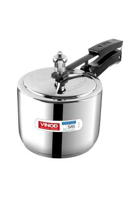 Vinod Stainless Steel Inner Lid Pressure Cooker | 2 L | 2.1 Qt | Induction Compatible