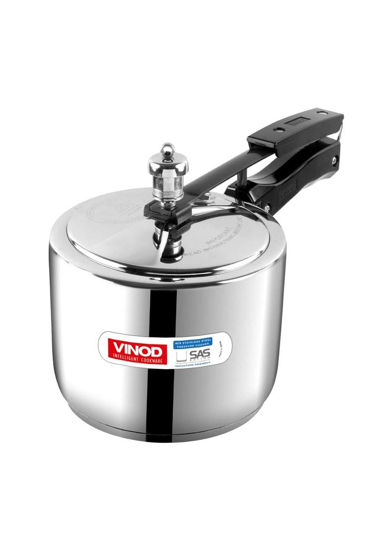 Vinod Stainless Steel Inner Lid Pressure Cooker | 5 L | 5.3 Qt | Induction Compatible - Indya