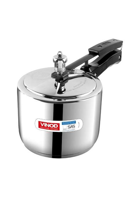 Vinod Stainless Steel Inner Lid Pressure Cooker | 2 L | 2.1 Qt | Induction Compatible