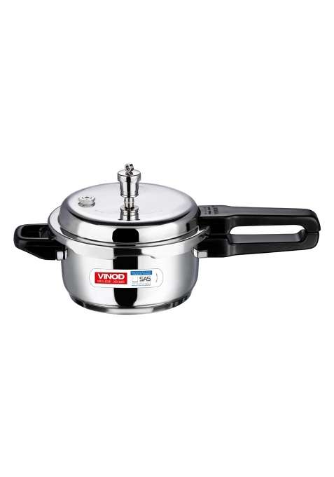 Vinod Stainless Steel Outer Lid Pressure Cooker | 2 L | 2.1 Qt | Induction Compatible