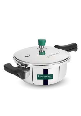 The Indus Valley Triply Stainless Steel Pressure Cooker Pressure Pan | 3.5 L | 3.7 Qt | Induction Compatible