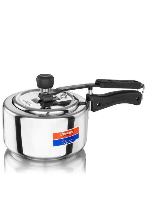 Prestige Stainless Steel Nakshatra Essential Svachh Innerlid Pressure Cooker | 2 L | 2.1 Qt | Induction Compatible | Tri-Ply