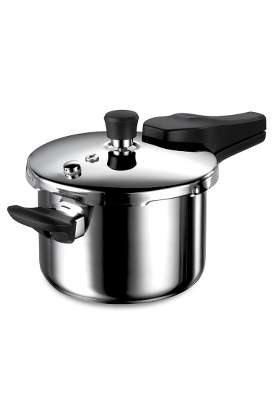 TRAMONTINA Aero Arc Tri-Ply Stainless Steel Pressure Cooker | 5 L | 5.3 Qt | Induction Compatible | Food Safe