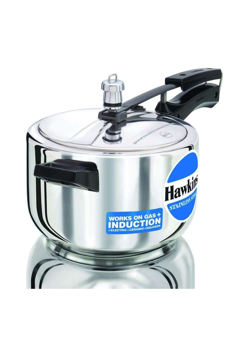 Hawkins Stainless Steel Induction Compatible Inner Lid Pressure Cooker | 4 L | 4.2 Qt - Indya
