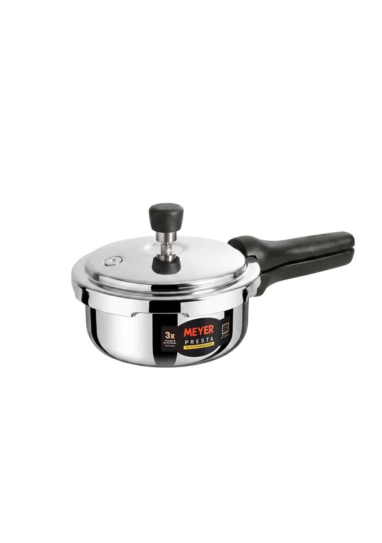 Meyer Presta Triply Pressure Cooker | 1 L | 1.1 Qt | Induction Compatible | Food Safe - Indya