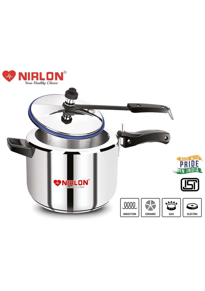 NIRLON Classic Induction Friendly Stainless Steel Inner Lid Pressure Cooker | 3 L | 3.2 Qt - Indya